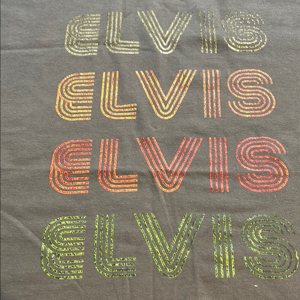 Gray Short Sleeve Elvis Tee Vintage Style